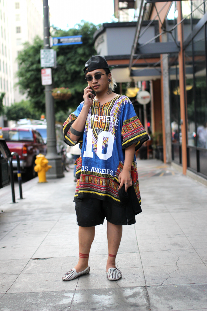 dashiki, dimepiece, Downtown, dtla, glasses, skingraft, street style, tattoos, top, UNIF