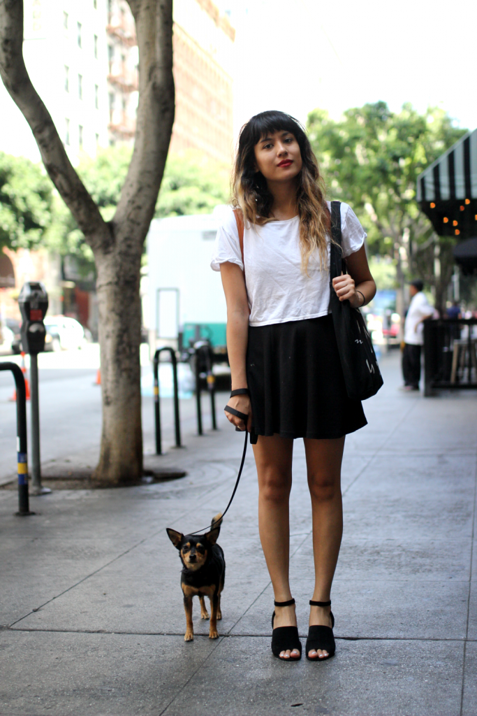 Dog, dtla, Nasty Gal, Shoes, Skirt, Spring, street style, Topshop, Tshirt, Urban Outfitters