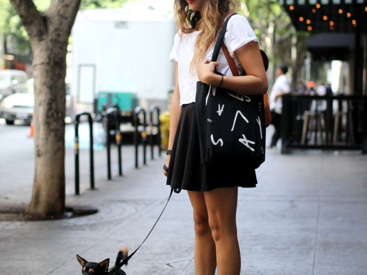 Dog, dtla, Nasty Gal, Shoes, Skirt, Spring, street style, Topshop, Tshirt, Urban Outfitters