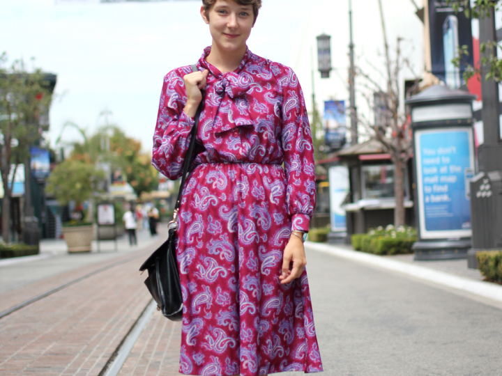 80's, Bag, dress, Grove, Paisley, Shoes, street style, Urban Outfitters, Vintage