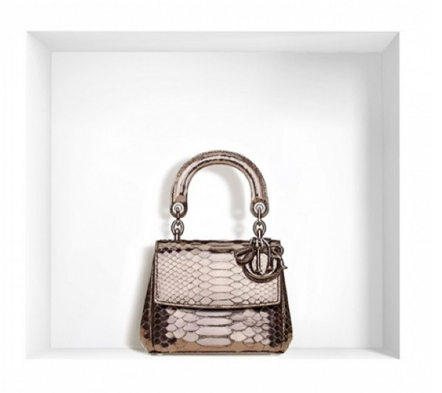 Dior Micro “Be Dior” Flap Bag in Mirrored Python