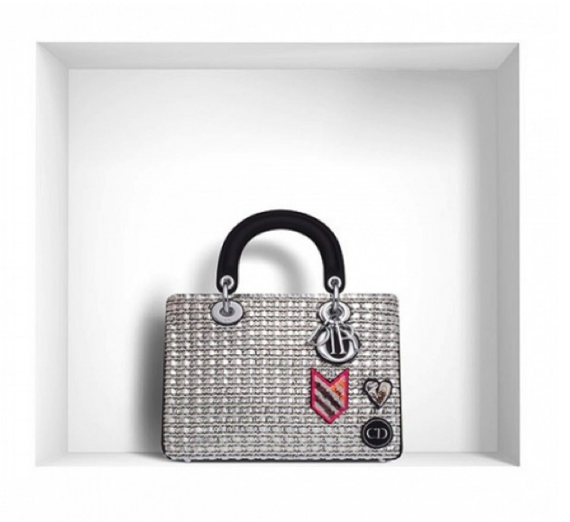 Dior Mini”Diorissimo” Bag in Metallic Tweed