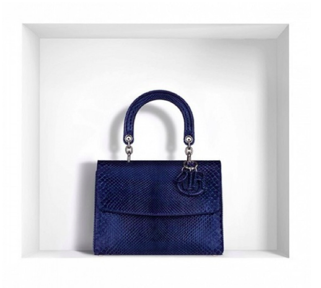 Dior Small “Be Dior” Bag in Bleu de Minuit Python