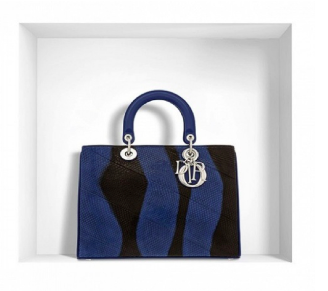 Dior “Diorissimo” Bag in Bleu de Minuit Ayers