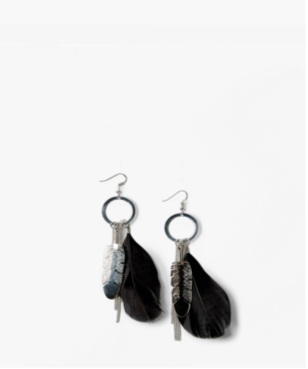 Chain Feather Earrings, $24.99