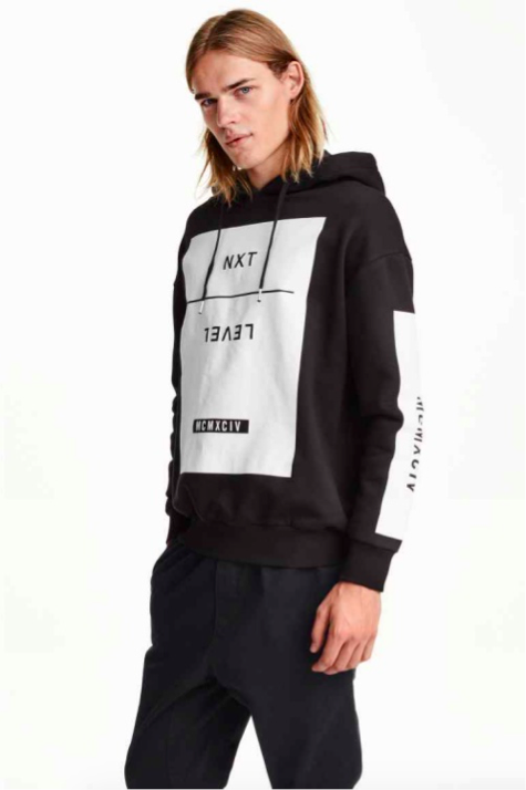 H&M Hooded Top with a Print