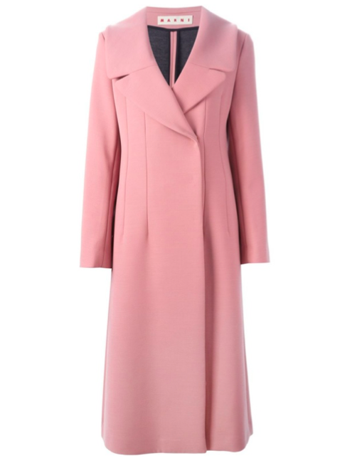 Marni Classic Coat in Pink, $3,270