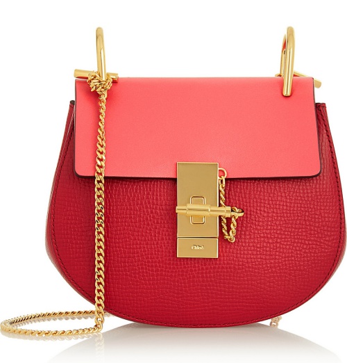 Chloe “Drew” Mini Textured Leather Shoulder Bag