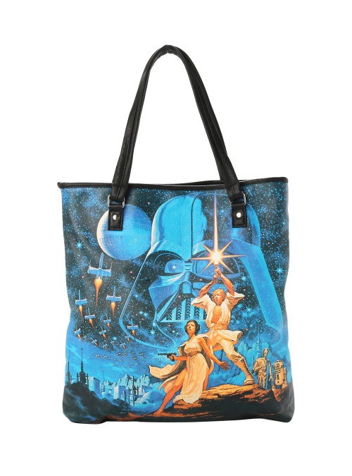 Classic Poster Faux Leather Tote Bag