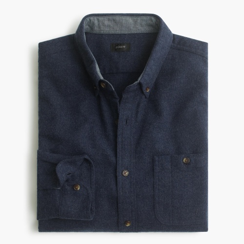 Cotton-Wool Elbow-Patch Shirt in Solid