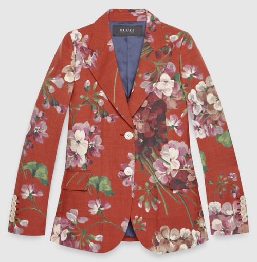 Gucci Blooms Print Wool Jacket