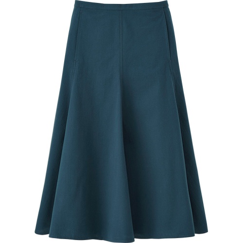 Flared Skirt in Cotton Seersucker