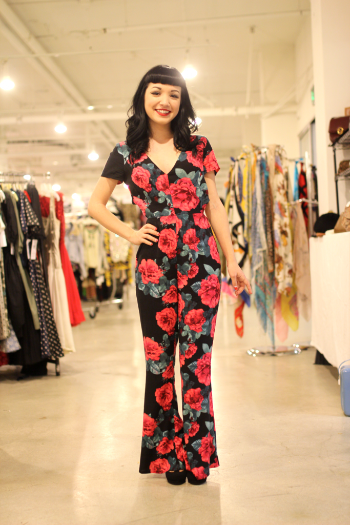 dtla, floral, Forever 21, romper, street style, Vintage, vintage expo