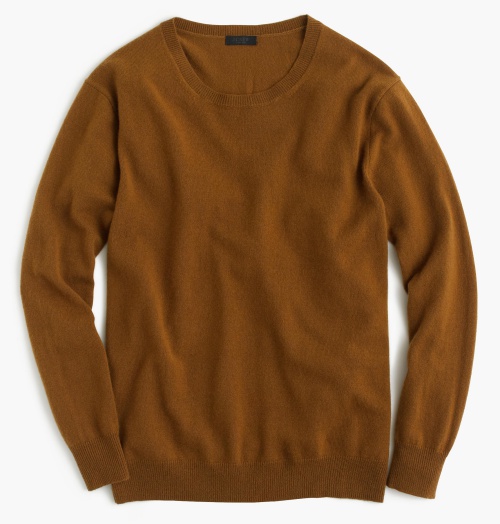 Collection Cashmere Boyfriend Crewneck Sweater in Tawny Twig