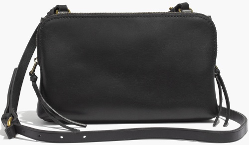 The Twin-Pouch Crossbody Bag in True Black