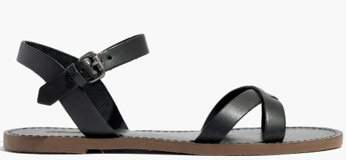 The Boardwalk Crisscross Sandals in True Black