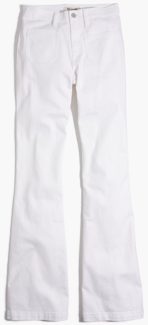 Flea Market Flare Jeans: Sailor Edition in White