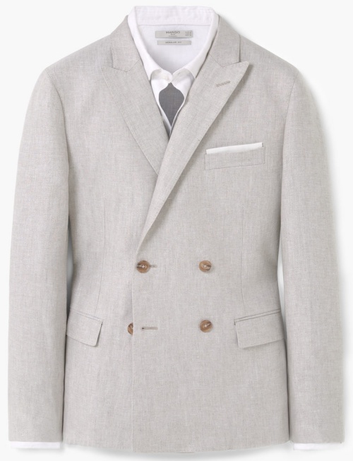 Slim-fit Linen Suit Blazer