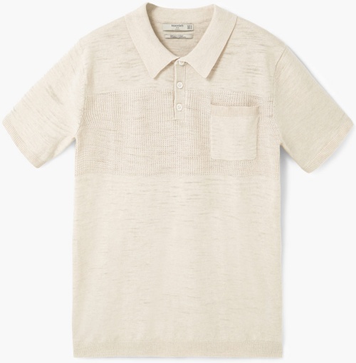 Cotton Linen-blend Polo Shirt