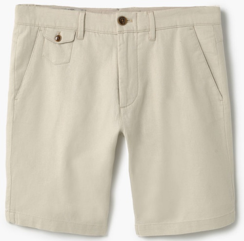 Linen-cotton blend Bermuda Shorts