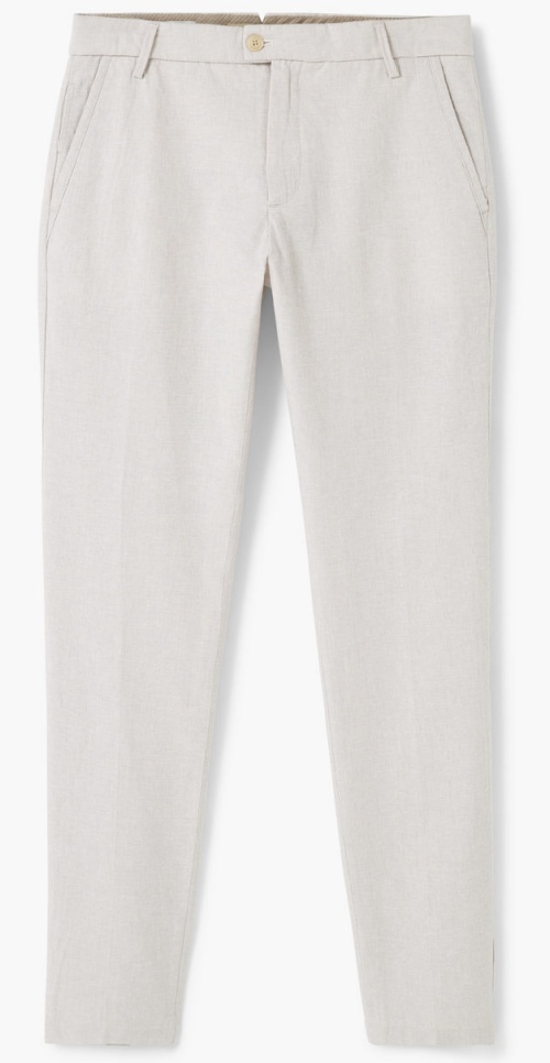 Chino Linen-blend Trousers