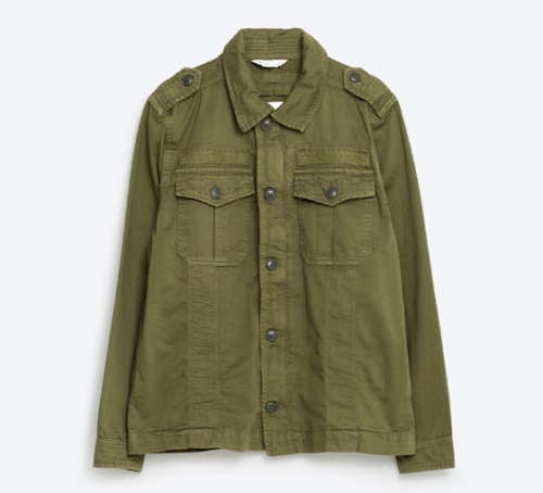 zara man green jacket