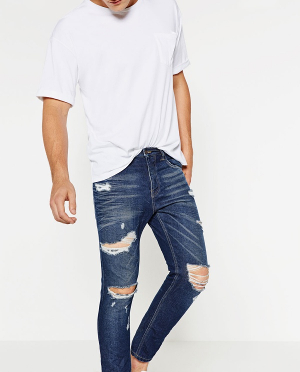 zara men's denim pants