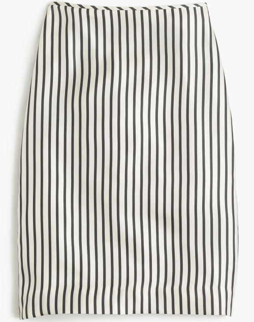 Collection Silk Striped Slip Skirt