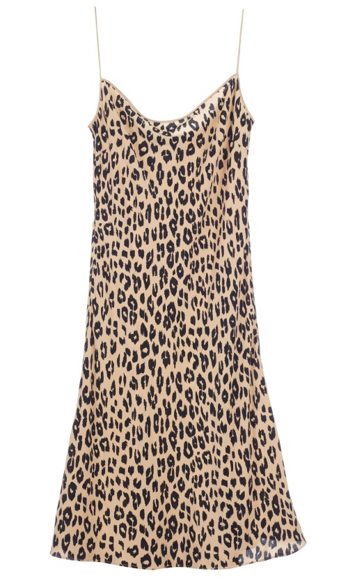 Jessa Bias Slip Dress in Natural Leopard