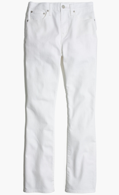 Cali Demi-Boot Jeans in Pure White