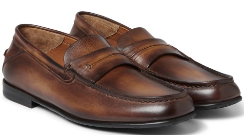 Berluti Polished-Leather Loafers