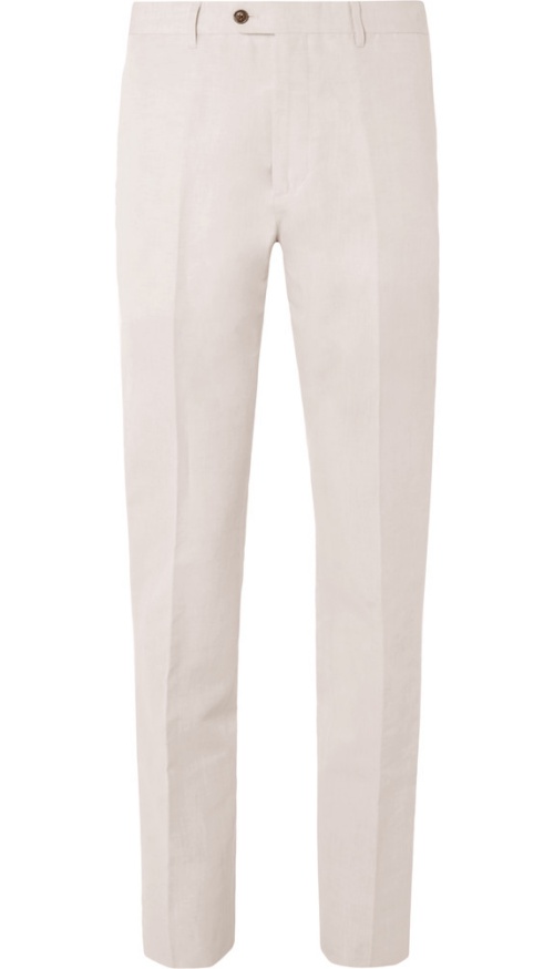 Gieves & Hawkes Slim-Fit Linen and Cotton-Blend Chinos