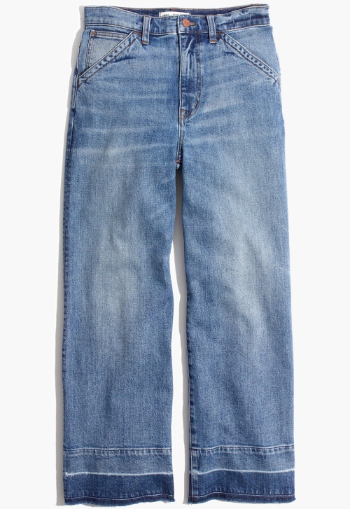 Wide-Leg Crop Jeans: Drop-Hem Edition