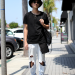 street style, Alexander Wang, Angora, Birkenstock, Bucket Hat, H&M, Hat, Jeans, Kangol, Manhattan Beach, Oak NYC, Sandals,