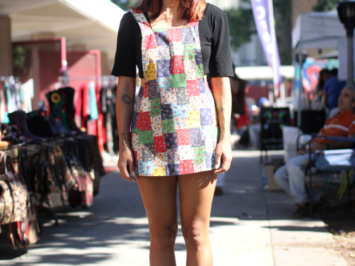 Flea Market, Melrose, overalls, shirt, Shoes, street style, Vintage