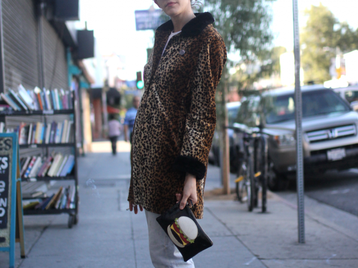 clutch, Dr.Martens, Echo Park, fur, glasses, Jacket, Jeans, leopard, levi's, Socks, street style, Vintage