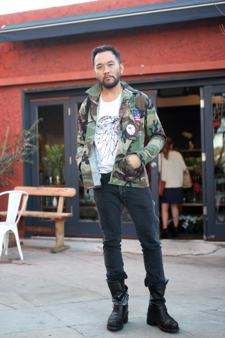 Boots, Customized, DIY, Jacket, Jeans, silverlake, street style, Vintage