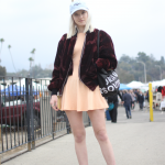 American Apparel, bomber jacket, cap, dress, menace la, rose bowl flea market, street style, Vans, Vintage