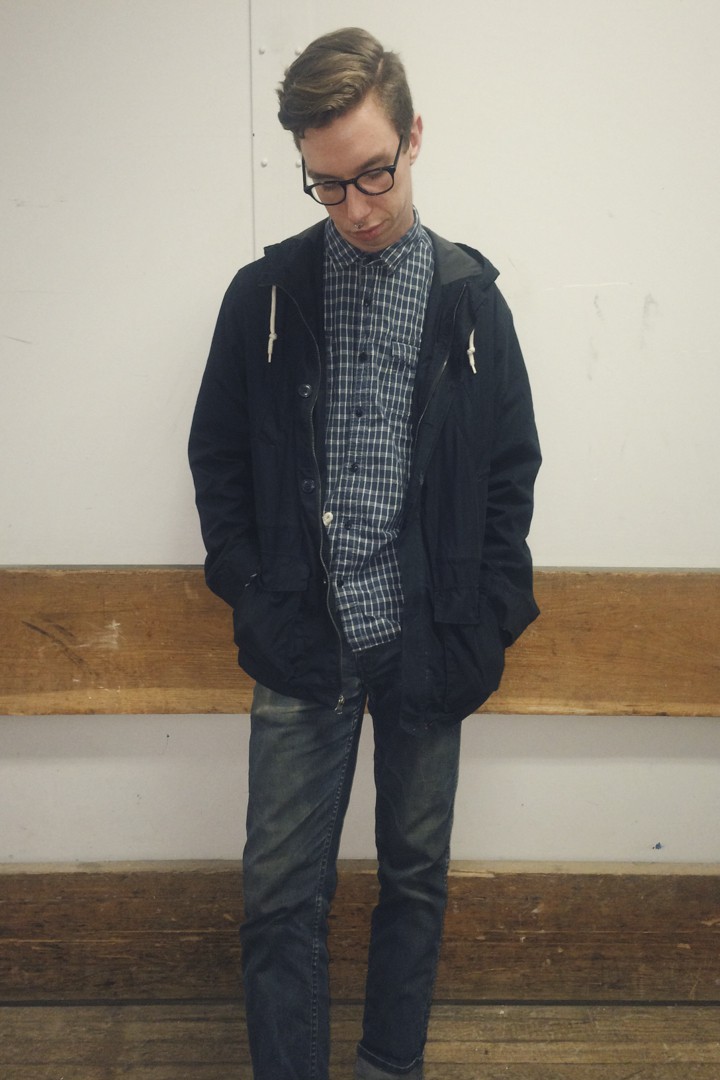 Adam McVicker, 21 Men (Forever 21), 511 Slim Fit Jeans (Levi’s), Clarks, Merona (Target), street style
