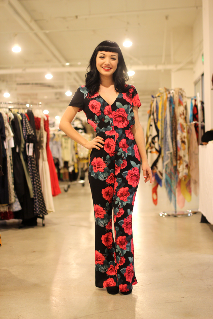 dtla, floral, Forever 21, romper, street style, Vintage, vintage expo