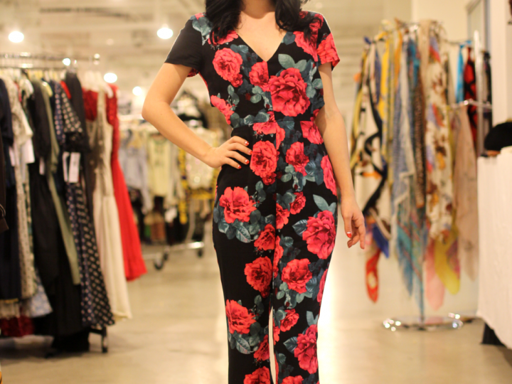 dtla, floral, Forever 21, romper, street style, Vintage, vintage expo
